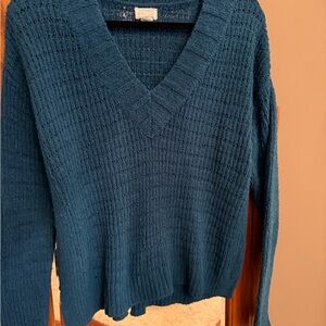 Caslon Deep Teal V-Neck Sweater